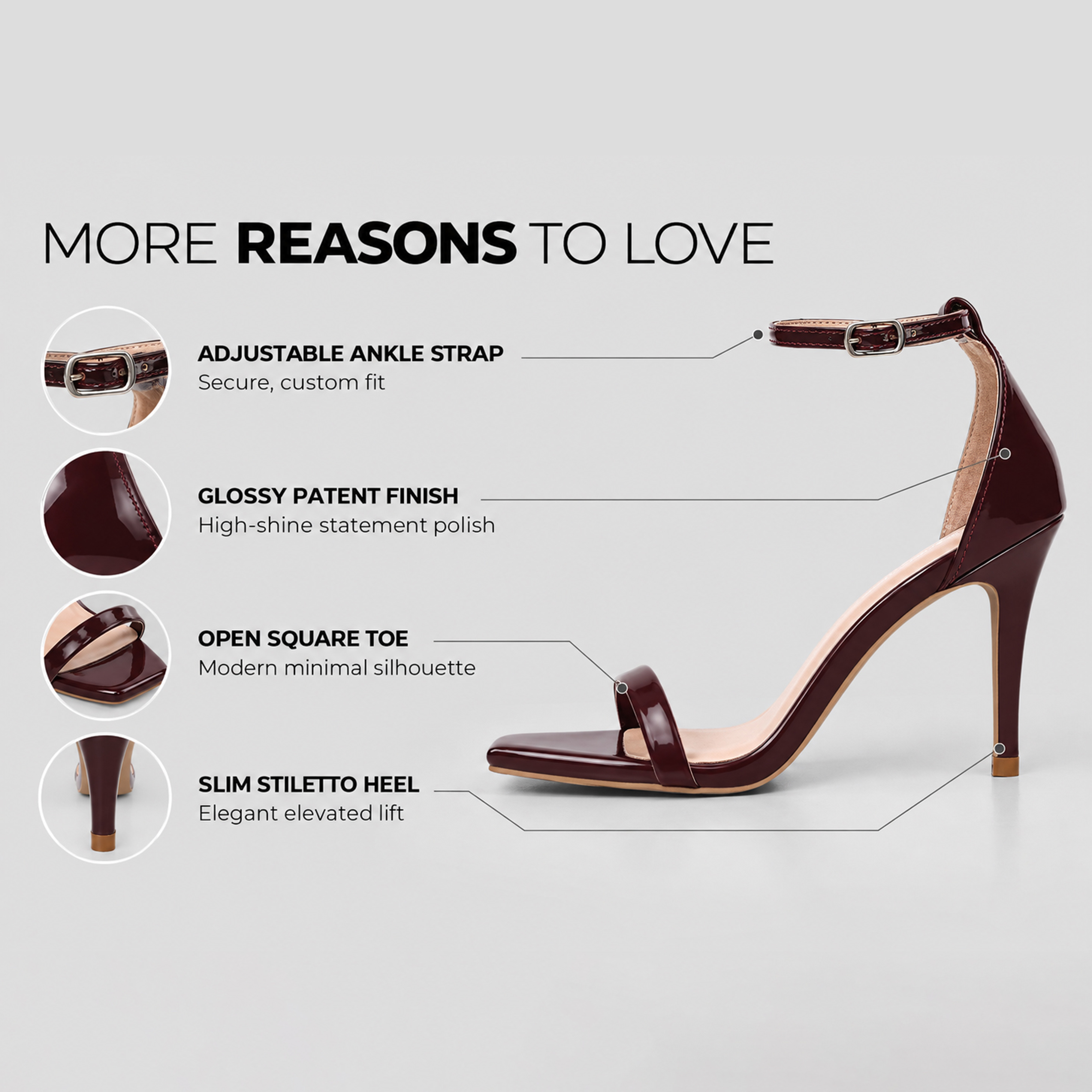 LEYYLA  MAROON Women Heels image number 3